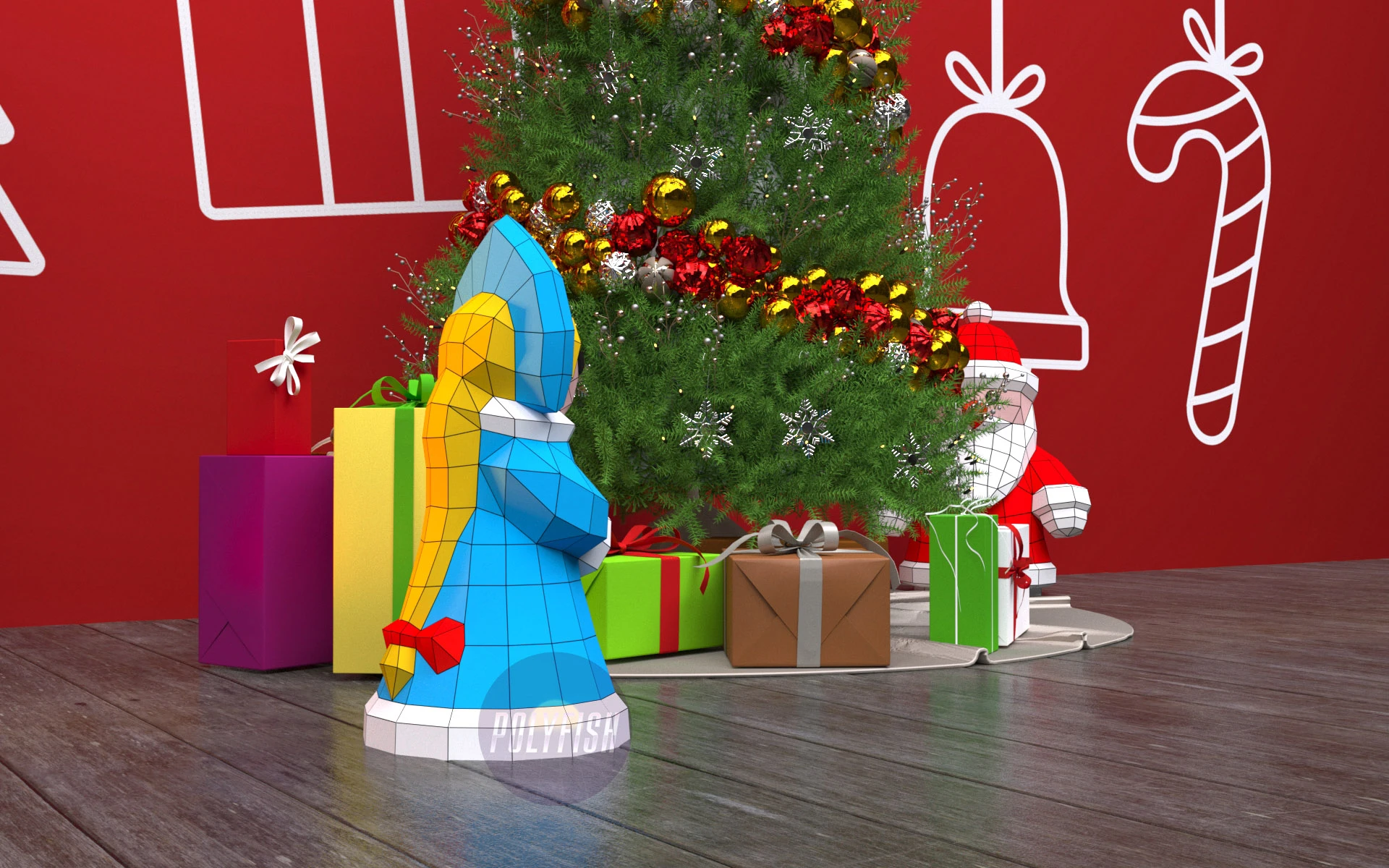 Snow Maiden, Snegurochka PDF Template, Low Poly, Paper Sculpture, DIY ...